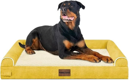 Large Dog Bed Orthopedic Washable: Beds Bolster XXL Bed Big XLarge Dogs Egg Crate Foam Sofa Couch Waterproof Removable Cover