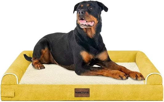 Large Dog Bed Orthopedic Washable: Beds Bolster XXL Bed Big XLarge Dogs Egg Crate Foam Sofa Couch Waterproof Removable Cover