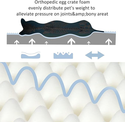 Bedfolks 4" Thick Orthopedic Dog Bed for Large Dogs