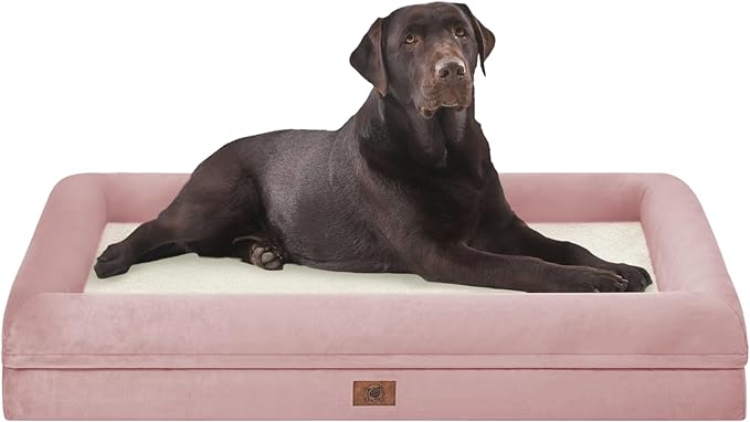 Orthopedic Washable Large Dog Bed: Jumbo Dog Bed Bolster Waterproof
