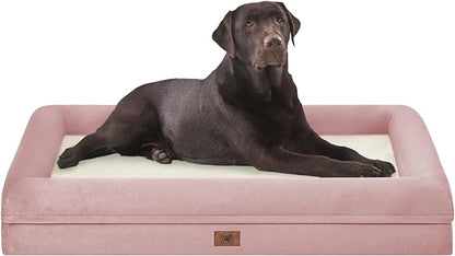 Orthopedic Washable Large Dog Bed: Jumbo Dog Bed Bolster Waterproof