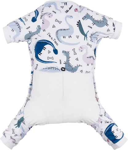 CuteBone Soft Puppy Pajamas Cute Dog Pjs Jumpsuit Pet Clothes Apparel P160M Medium