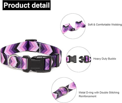 Adjustable Dog Collar with Patterns