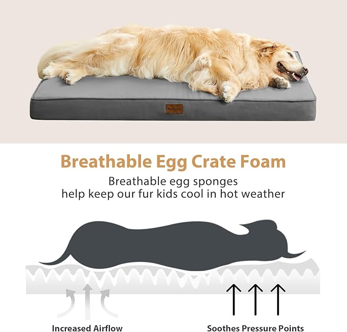 BFPETHOME Outdoor Dog Beds for Large Dogs (47 x 29 In,