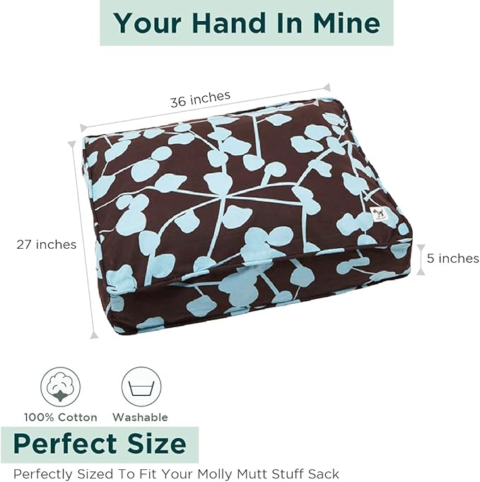 Molly Mutt Medium To Large Dog Bed Cover 27”X36”X5’’ - 100% Cotton