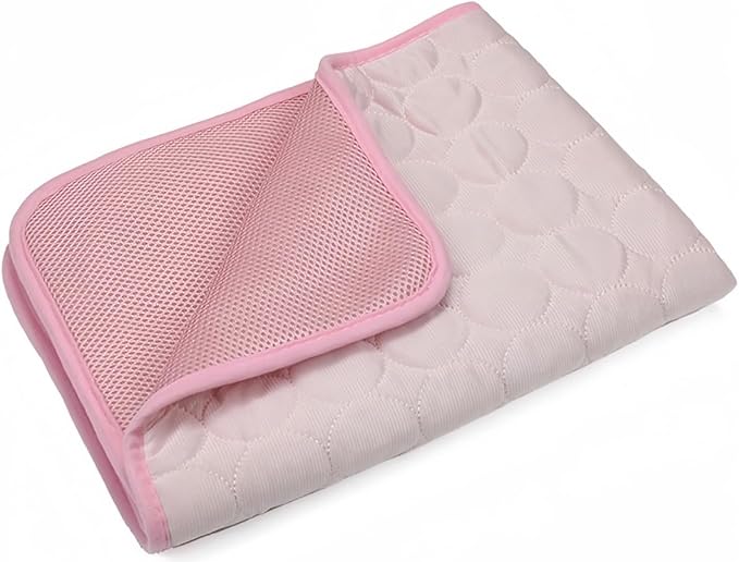 Dog Cooling Mat Washable Seats(Pink,19x23in)