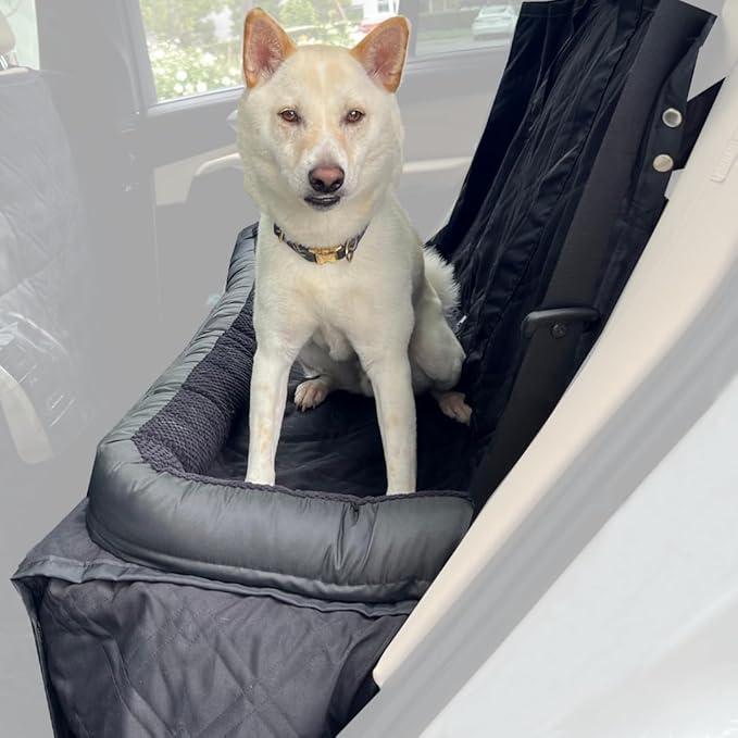Deluxe Quilted Padded Dog Car Seat Cover Non-Slip Back Best for Car Truck and SUV 3 Sizes 56"W x 72L, PetGuard,
