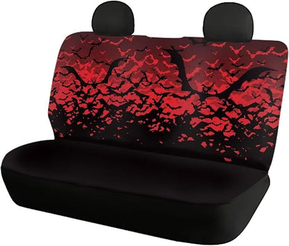 Halloween Blood Bat Car Seat Cover Set Front