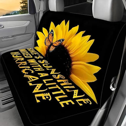 Tupalatus Blooming Sunflower Car Back Seat Covers Full