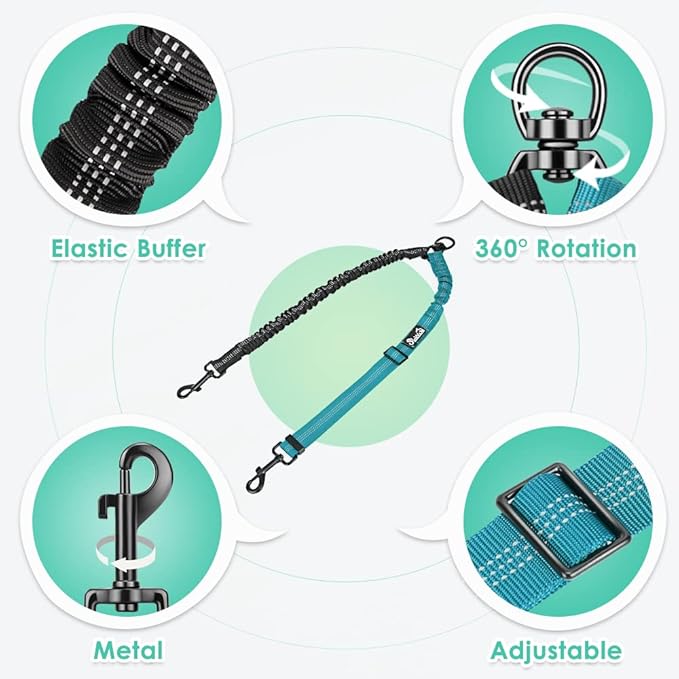 Two Dog Lead 2 in 1 Upgraded