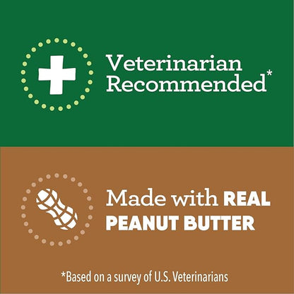 GREENIES PILL POCKETS for Dogs Capsule Size Natural Soft Dog Treats with Real Peanut Butter, 7.9 oz. Pack (30 Treats)