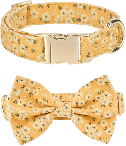 Adjustable Pet Bow Tie and Dog Collar for Small Medium Large Dogs