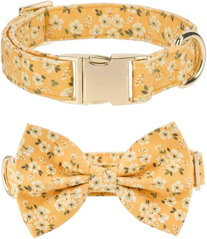 Adjustable Pet Bow Tie and Dog Collar for Small Medium Large Dogs