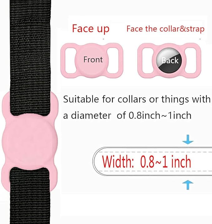 Air Tags-2 Pack Airtag Dog Collar Holder SWINCHO 1-3cm Width