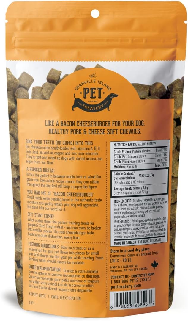 Soft & Chewy Cheese & Pork Treats for Dogs & Cats (6.17 oz, Pack of 1) - Pork Dog Treats & Cat Treats - Natural Dog Treats, Grain Free