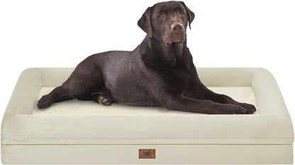 Orthopedic Washable Large Dog Bed: Jumbo Dog Bed Bolster Waterproof