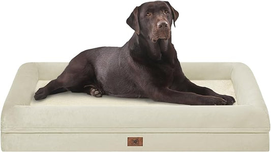 Orthopedic Washable Large Dog Bed: Jumbo Dog Bed Bolster Waterproof