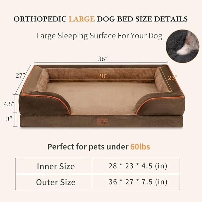 Large Dog Beds Orthopedic Foam