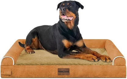 Large Dog Bed Orthopedic Washable: Beds Bolster XXL Bed Big XLarge Dogs Egg Crate Foam Sofa Couch Waterproof Removable Cover