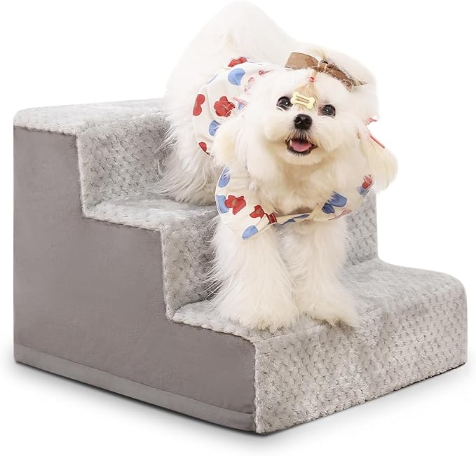 Dog Stairs for Small Dogs 13.5" H,3-Step