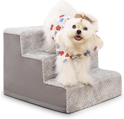 Dog Stairs for Small Dogs 13.5" H,3-Step