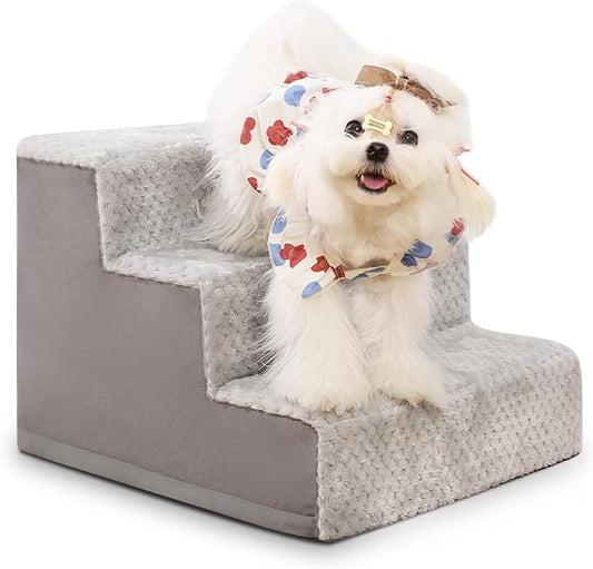 Dog Stairs for Small Dogs 13.5" H,3-Step