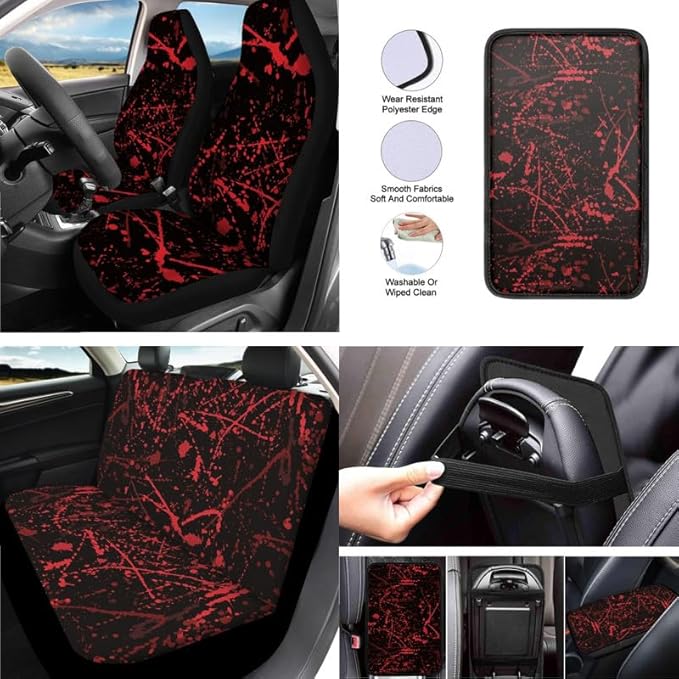 Red Halloween Bloodstain 13 PCS Car Seat Cover