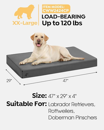 Veehoo Memory Foam Dog Bed for Large Dogs- Orthopedic Dog Bed with Removable Washable Cover