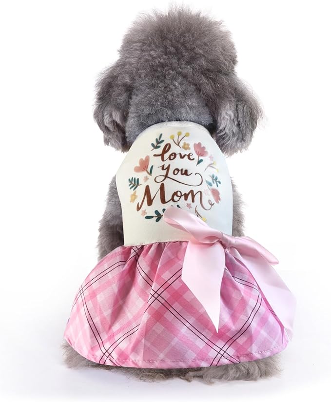 Idepet Dog Dress Love You Mom
