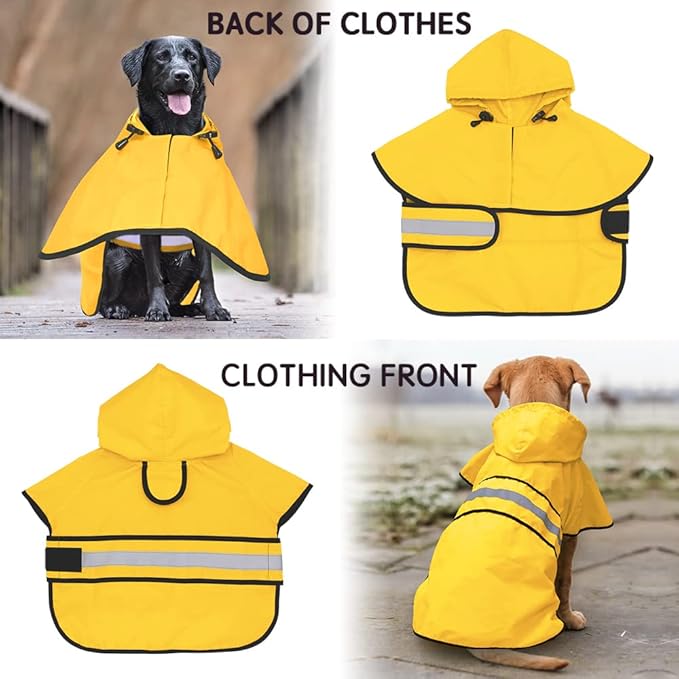 Candofly Dog Raincoat with Hood