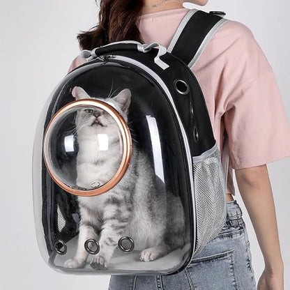 Puppy cat Backpack Bubble, cat Carrier, pet Backpack Carriers, Bubble Space Capsule Kitten cat Puppies Weight About 16.5 lb, Designed for Travel, Camping,Outdoor (Pink)