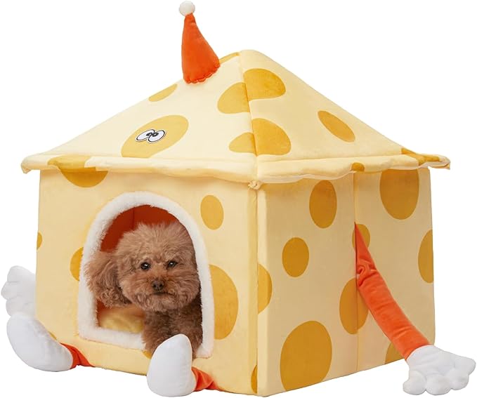 Jiupety Small Dog Bed Washable (20"x20"x21.5") Up 25lbs Cat 15lbs Dog,