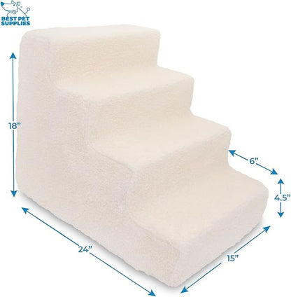 Best Pet Supplies Dog Stairs for Small Dogs & Cats 4-Step
