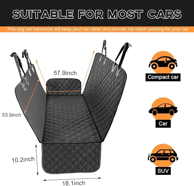 Dog Car Seat Cover 600D Heavy