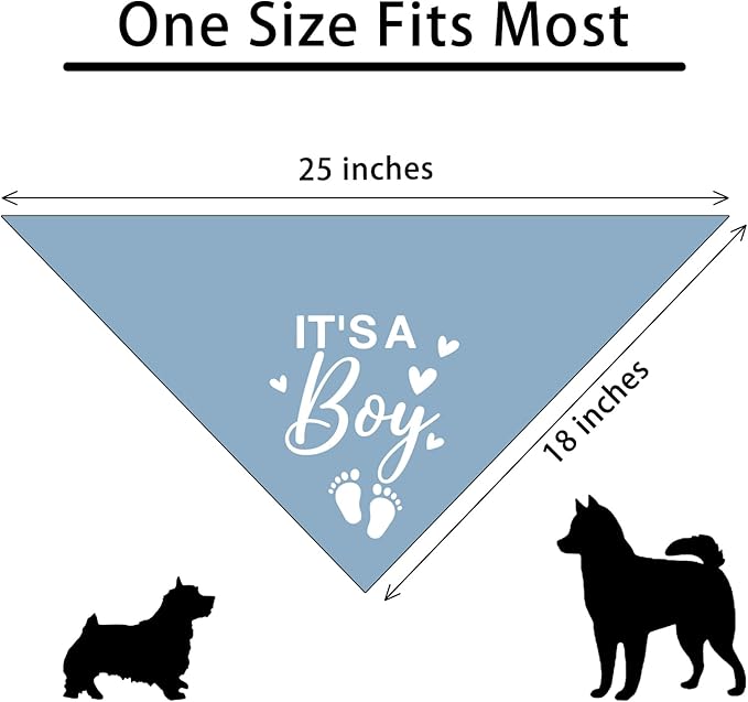 It's a Boy Gender Reveal Baby Announcement Dog