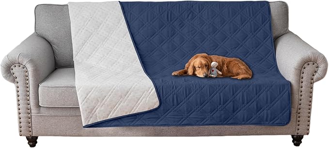 Water Resistant Dog Bed Cover Pet Blanket with Anti-Slip Back for Furniture Bed Couch Sofa (52x82 Inch,Navy)