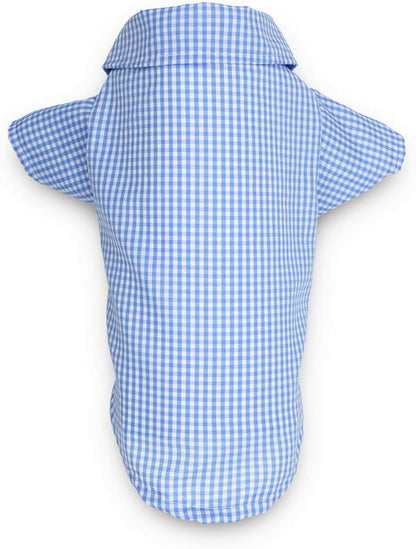 DroolingDog 3 Pack Plaid Dog Tee Shirt Puppy Button Up Shirts Polo T Shirts Small Dogs Clothes Breathable Summer T-Shirt