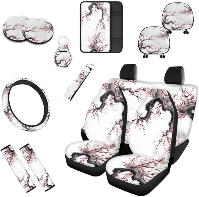 Chinese Plum Blossom Car Seat Covers Full Set