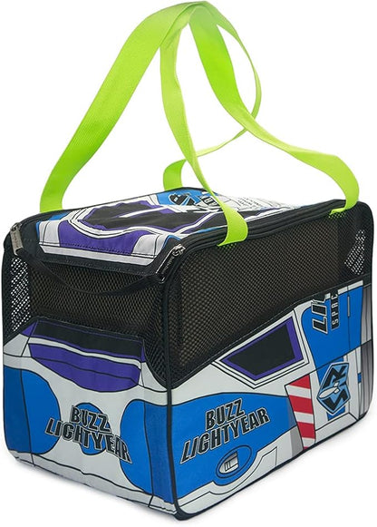 Buckle-Down Disney, Toy Story, Buzz Lightyear Spaceship Bag, Pet Carrier, Polyester Canvas, (IPC-DYANS)