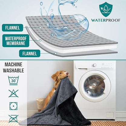 PetAmi Waterproof Dog Blanket 60x80 Black