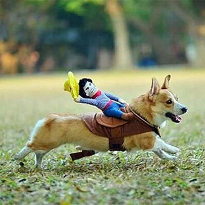 Halloween Cowboy Dog Cat Costume Clothes Novelty Funny