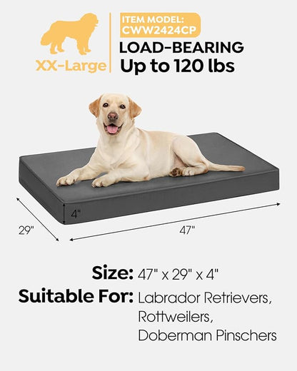 Veehoo Memory Foam Dog Bed for Large Dogs-Waterproof Dog Bed with Oxford Fabric Surface
