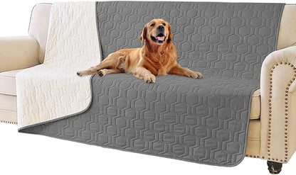 Waterproof and Non-Slip Dog Bed Cover and Pet Blanket Sofa Pet Bed Mat ，car Incontinence Mattress Protectors Furniture Couch Cover for Most Cats Dogs,Pets（52x82-Dark Grey）