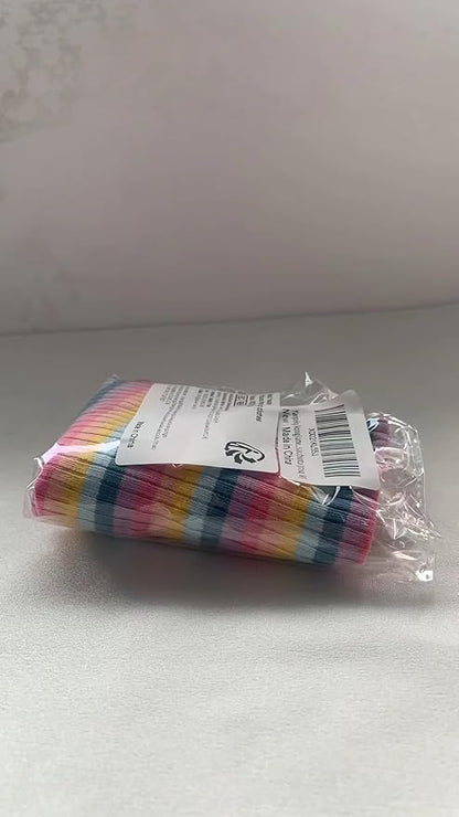 Small Medium Dog Clothes Rainbow Striped Dog Shirts Stretchable Long Sleeve Cat T-Shirt Pet Outfits for Chihuahua Yorkie Teddy (Pink Edge