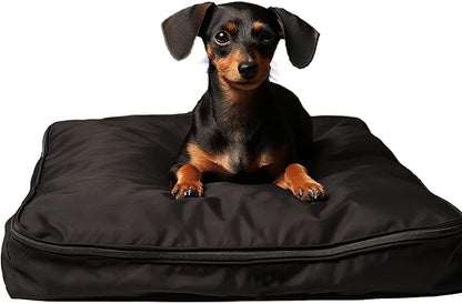 Dog Bed Covers 53L × 43W × 5H Inch Washable Black Thickened Waterproof Oxford Fabric with Handles and Zipper Reusable Dog Bed Liner Cover for Large 110-125 Lbs Dog