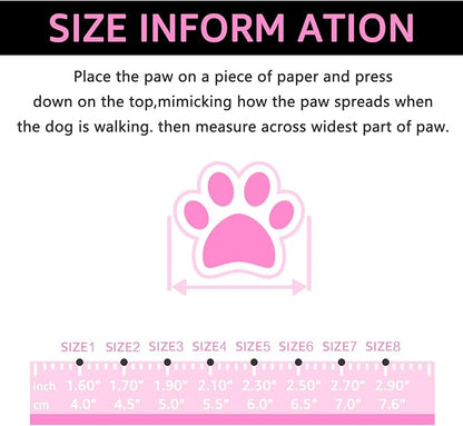 Dog Shoes, Outdoor Dog Boots Non-Slip Waterproof Dog Booties for Medium to Large Dogs 4Pcs for Winter Snowy Day, Summer Hot Pavement with Rugged Sole Pink