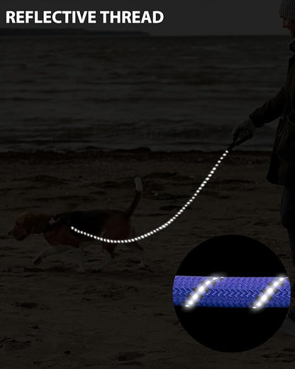 Dog Leash Heavy Duty 4/5/6FT Reflective 6'*1/2'', Navyblue