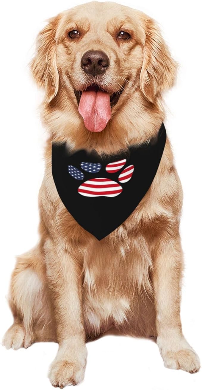 Costume Accessory Set Pet Dog Bandana,Costume Accessory Set Pet,for Halloween Christmas Cosplay Role Play Party (Flag)