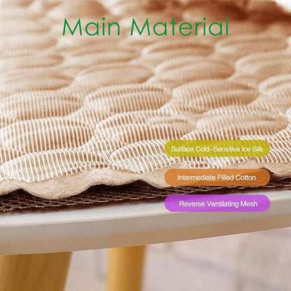 VeMee Cooling Mat Pad for Dogs Cats Ice Silk Mat Cooling Blanket Cushion for Kennel/Sofa/Bed/Floor/Car Seats Cooling (XL:40 x 28 inches
