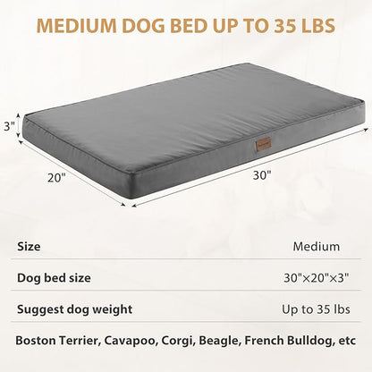 BFPETHOME Outdoor Dog Beds for Large Dogs (30 x 20in, Dark